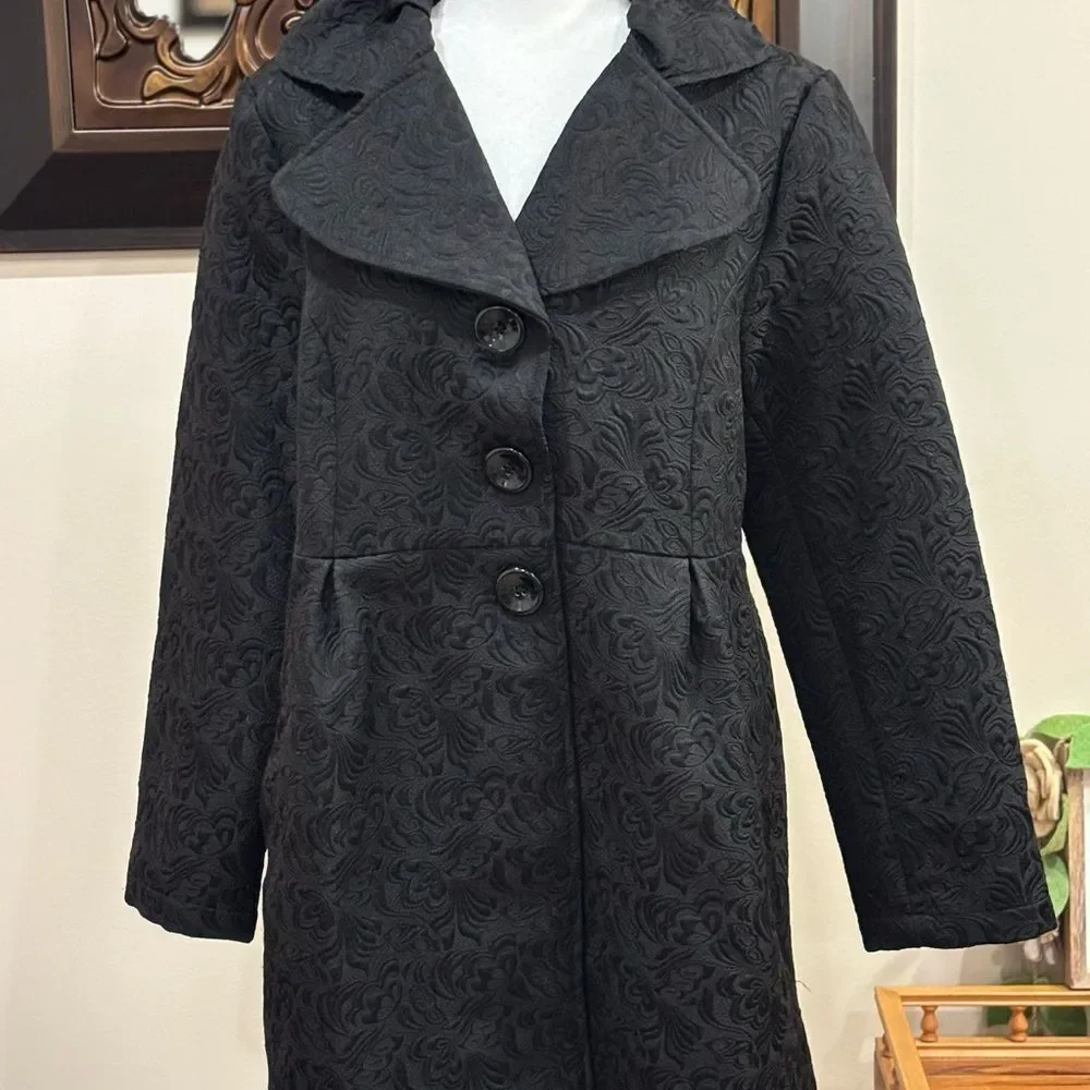 NWT Charlie Paige size L/XL black brocade.